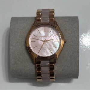 Michael Kors Gold and Pink Watch Elegant Design
